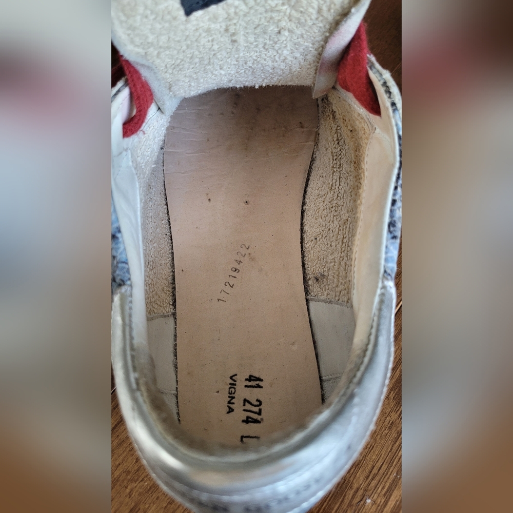 Golden Goose Superstar Light Blue and Gray Python-Effect Sneakers. - Picture 9 of 13